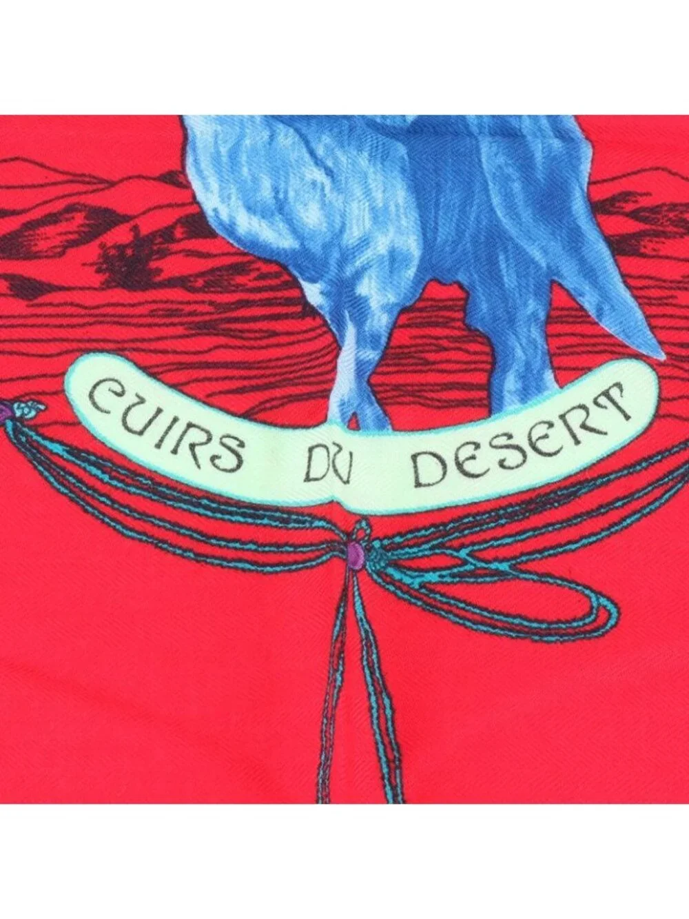 ★SOLD★ Hermes Tag Carre 90 Cuirs du Desert Leather Ornament Cashmere Scarf - Picture 6 of 7